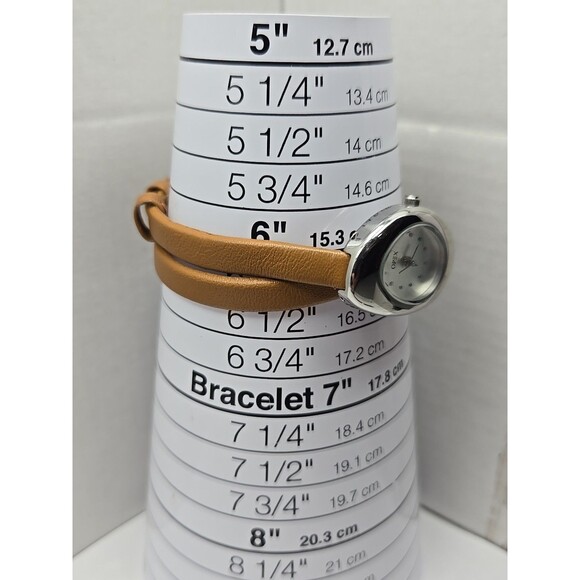 Opex Womens Quartz Wrap Watch Oval Dial New Battery Tan Leather Strap 30M Petite - Picture 7 of 13